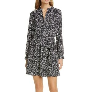 Joie black and white floral dress size XS
